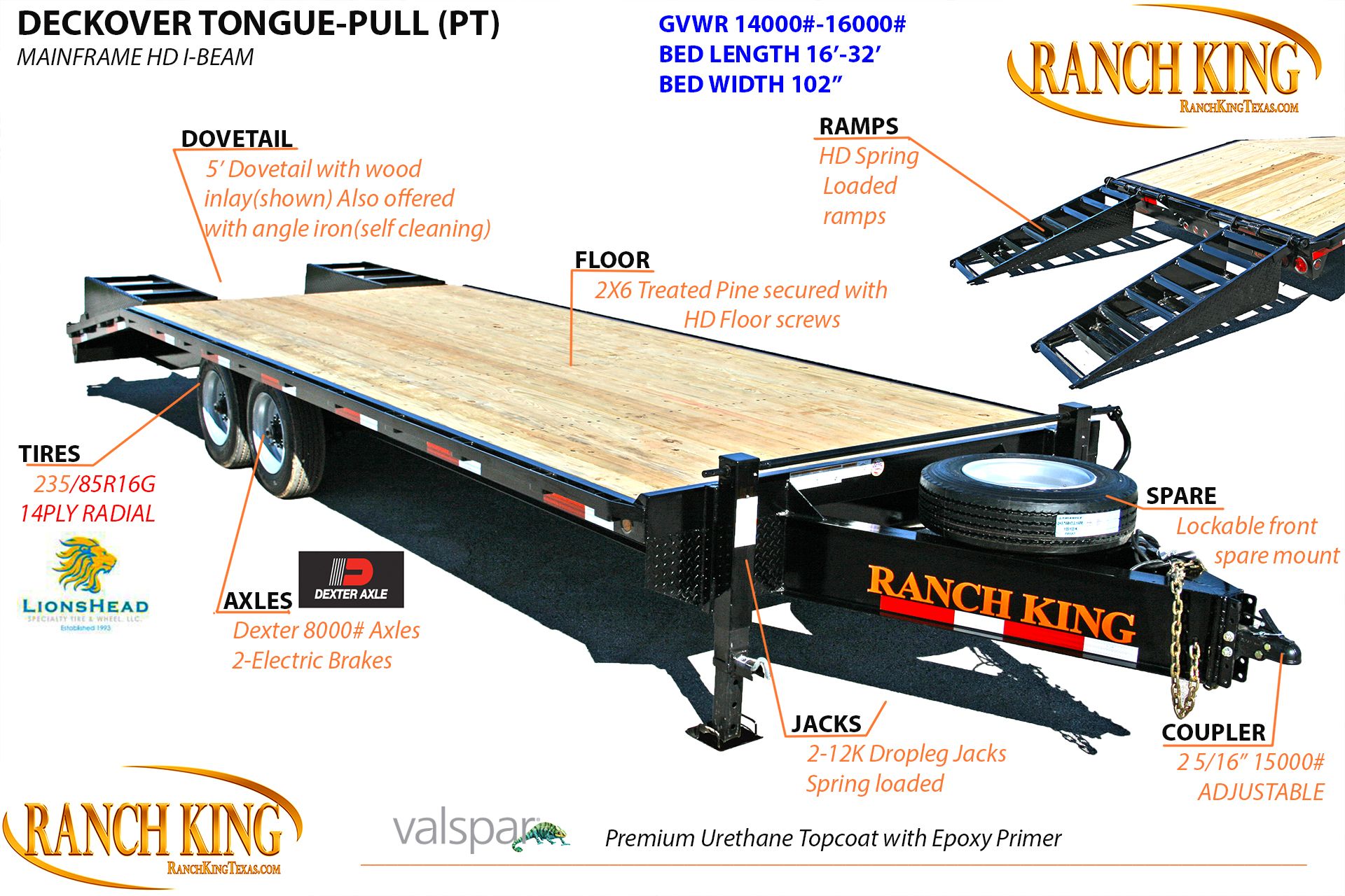 HEAVY DUTY DECKOVER DUAL TANDEM (PT) 20000# GVWR